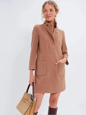 Tuckernuck Emerson Elbow Patch Equestrian Dress in Camel | XL
